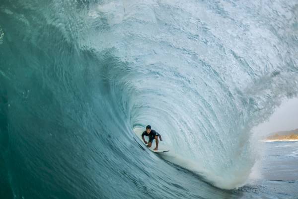 A man surfing on Oahu A man surfing on Oahu