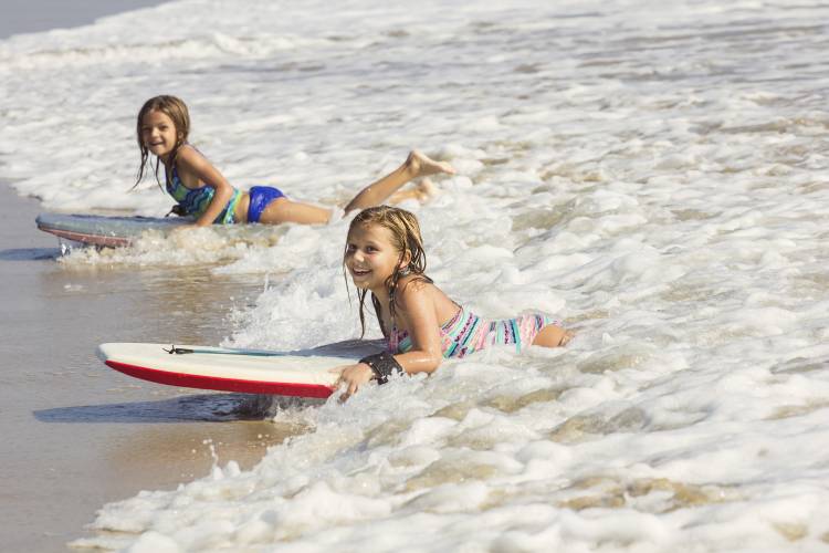 Boogie Boarding in Oahu